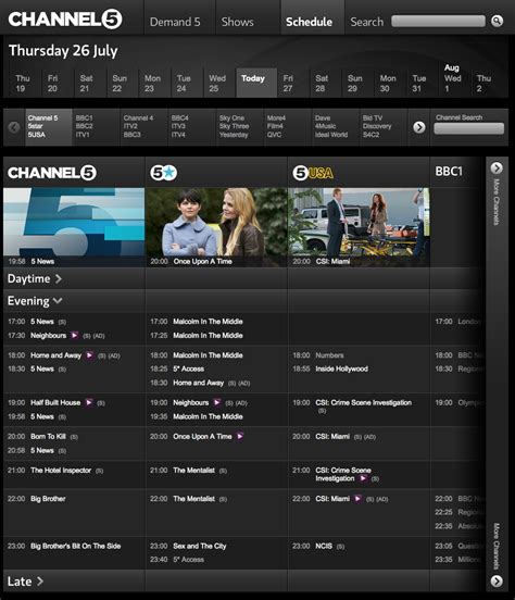 chanel 5 schedule|Channel 5 Schedule, Today (Singapore) .